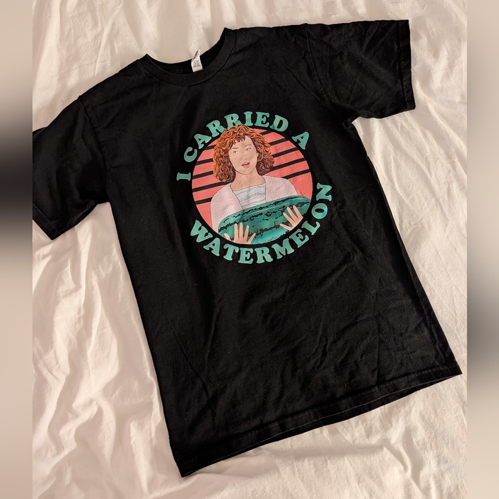 Dirty Dancing "I Carried A Watermelon" Black Graphic Short Sleeve Tee